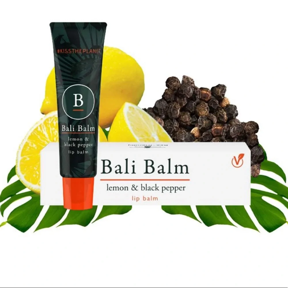 BALI BALM Lemon & Black Pepper Lip Balm $33 NIB
